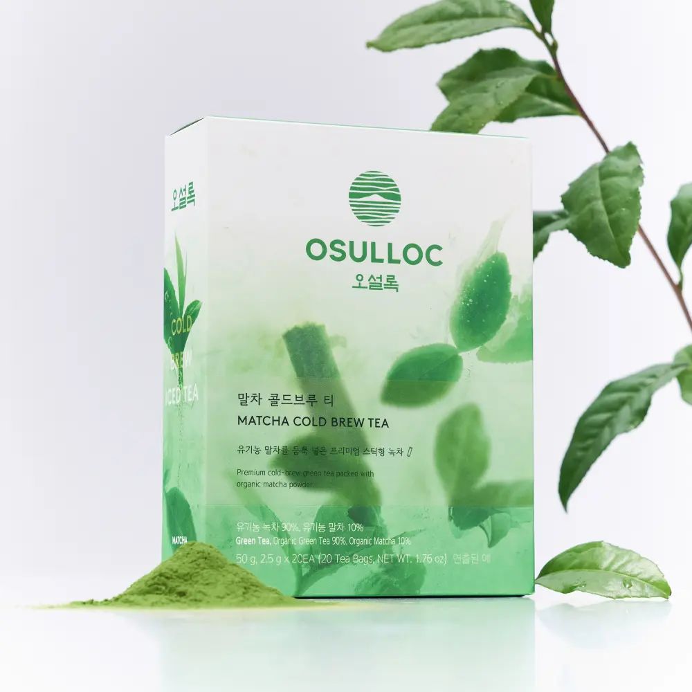 OSULLOC Matcha Cold Brew Tea, 2.5g×20 Tea Bags 50g