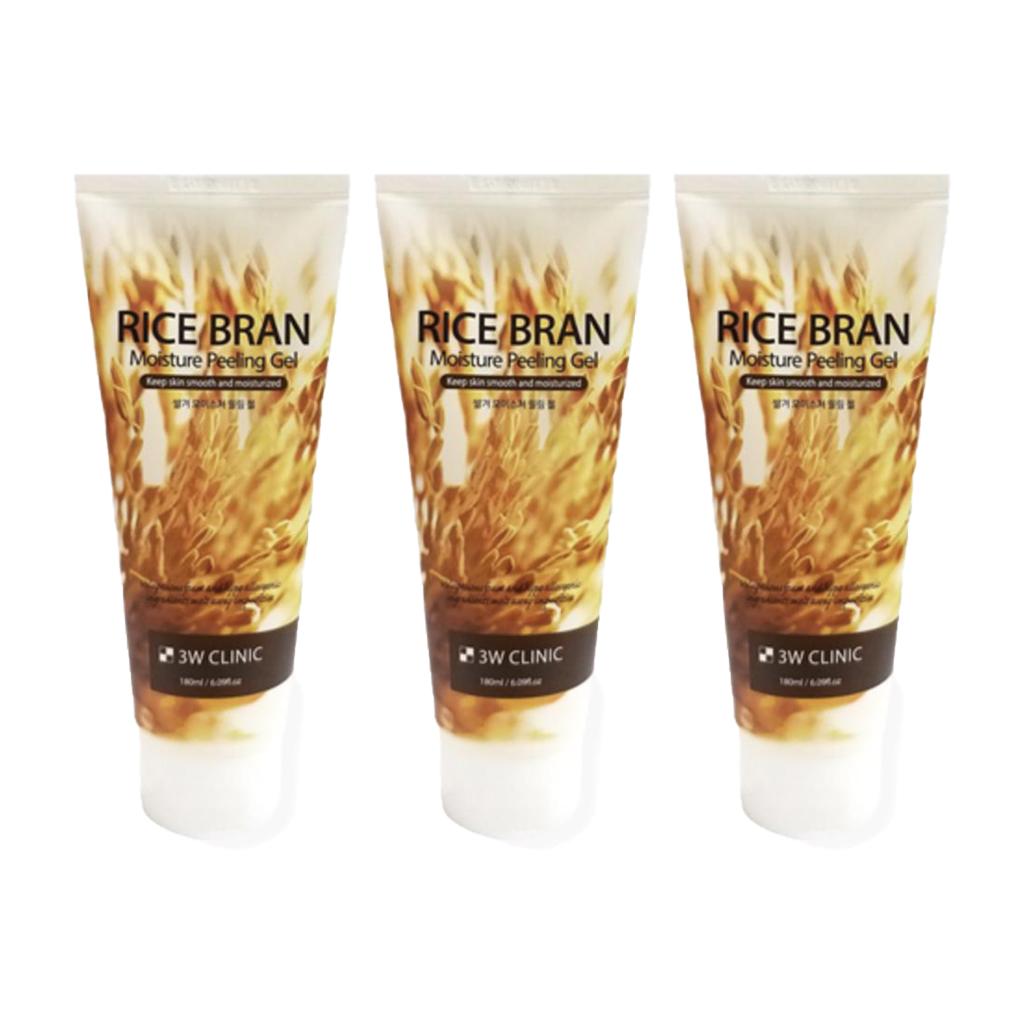 3w Clinic Rice Bran Moisture Peeling Gel 180ml (3 Options)