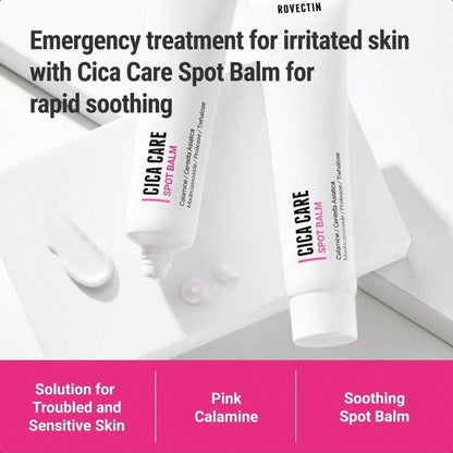 Rovectin Cica Care Face Balm 40ml/1.4 Oz - Immediate Redness Relief Face Moisturizer For Acne Prone, Sensitive Skin