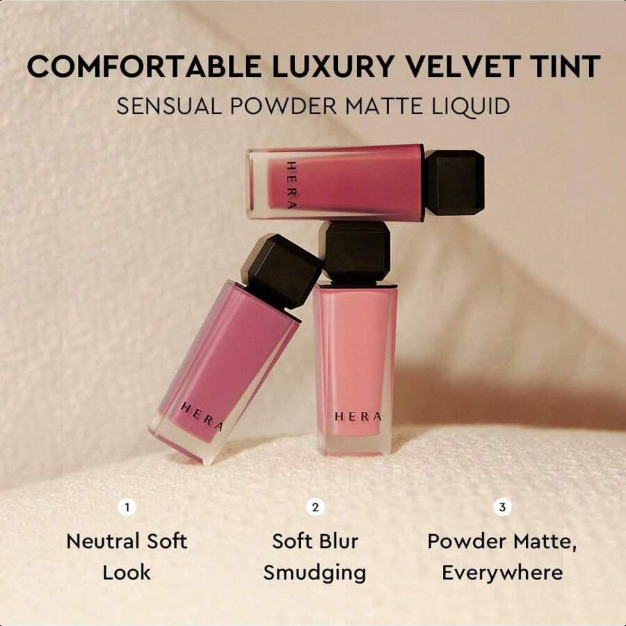 Hera Sensual Powder Matte Liquid Lipstick #169 SEOUL CHERRY | Nourishing And Long-Lasting, Smooth & Soft Velvet Finish, Korean Lip Makeup, 0.17 Oz. (5g)