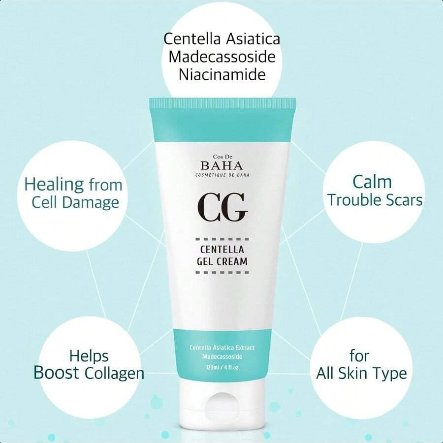 Cos De BAHA Centella Asiatica Soothing Calming Cream For Face/Neck 120ml/4 Oz