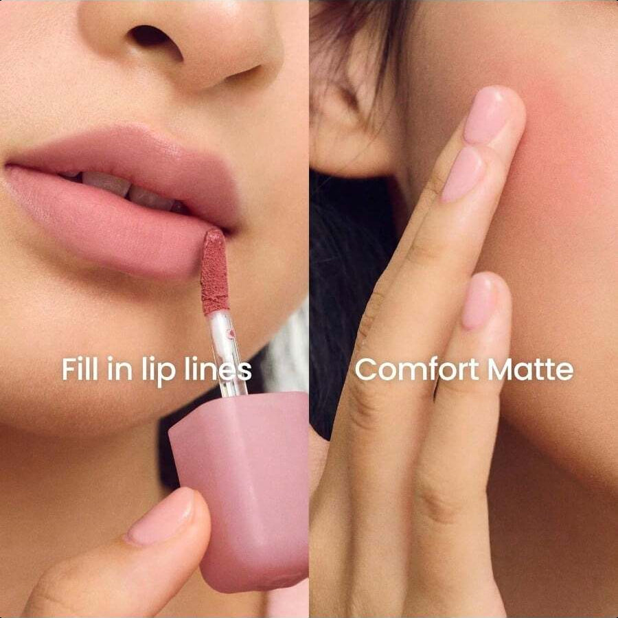 Colorgram NUDE BLUR TINT 06 LUCKY BERRY | Soft Velvet Matte Lip Stain & Cheek Tint | Lightweight Blurring Tint For A Smooth & Airbrushed Finish | 24H Hydration 7g