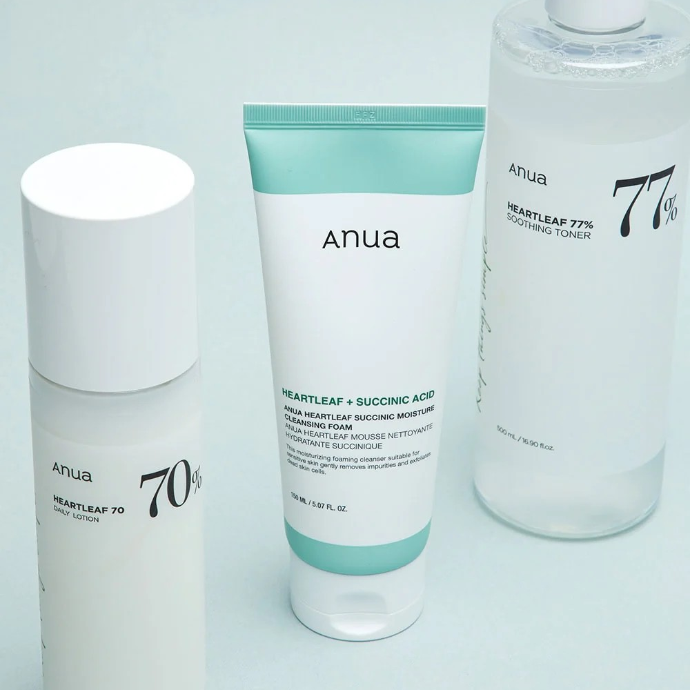 Anua Heartleaf Succinic Moisture Cleansing Foam 150ml new packging