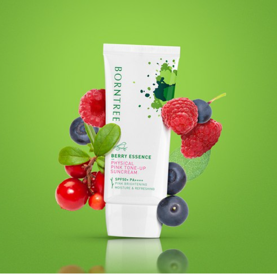 Borntree Berry Essence Physical Pink Tone-up Suncream SPF50+ PA++++ 50ml