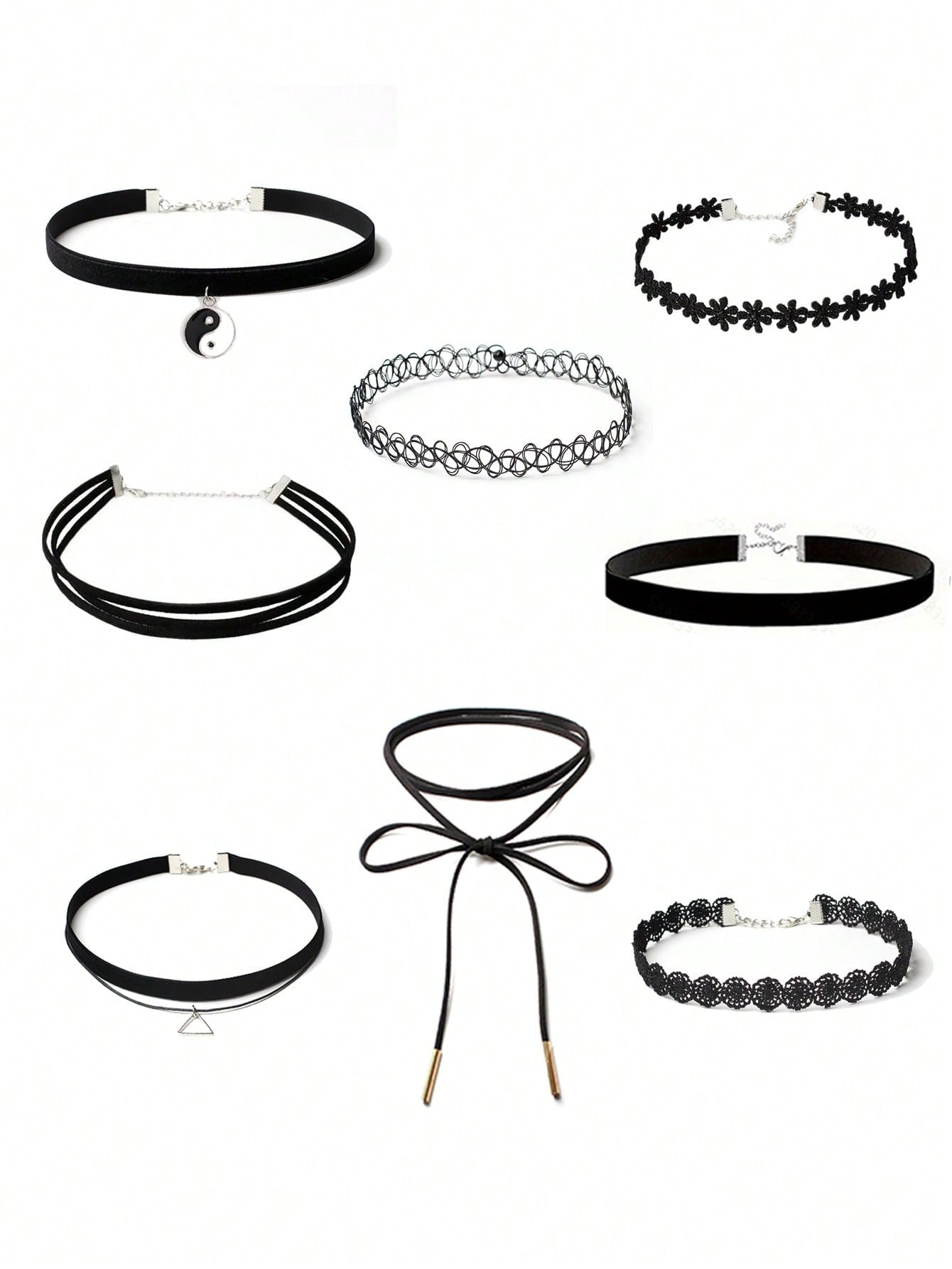 Set of 8: Assorted Chokers