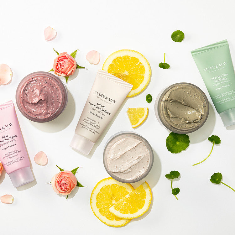 mary&may rose Hyaluronic Hydra wash off pack 30g
