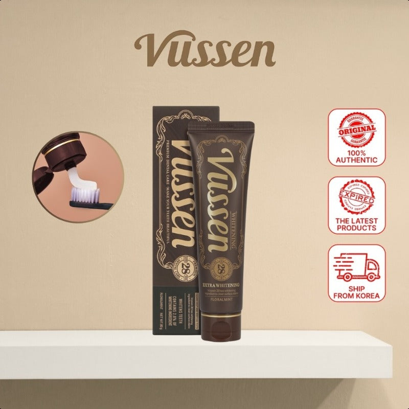 VUSSEN 28 Teeth Whitening Gel, Floral Mint Flavour 80g