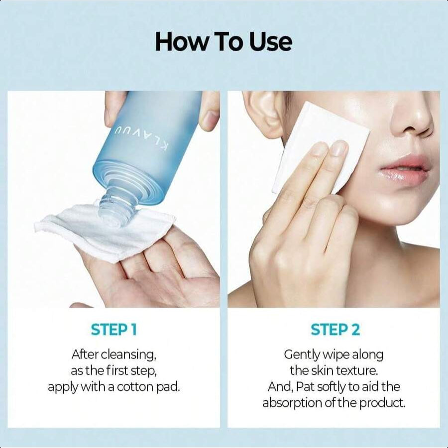 KLAVUU Blue PEARLSATION ONE Day 8 Cups Marine Collagen Aqua Toner 140ml/4.73 Oz - Deeply Hydrating & Soothing For Skin Radiance