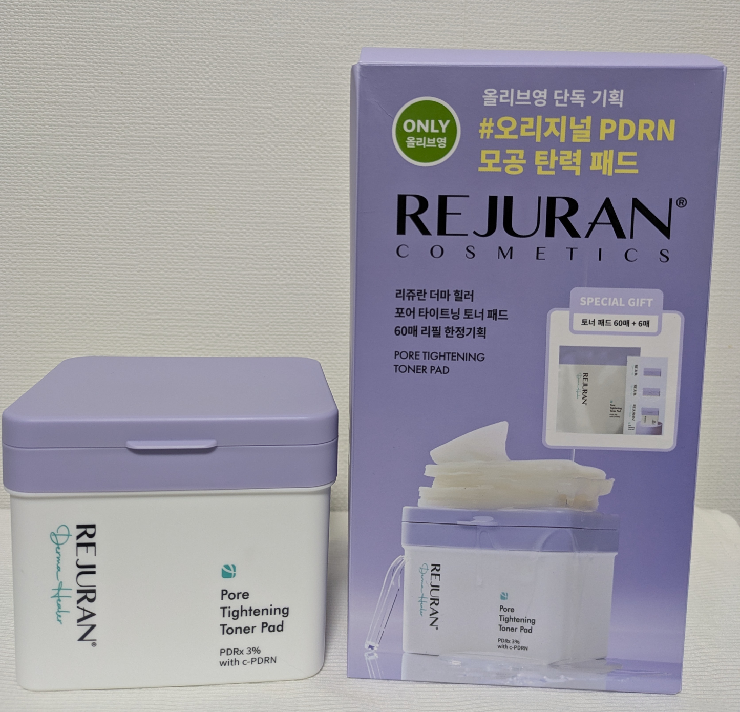 REJURAN Derma Healer Pore Tightening Toner Pad 220ml (60P) double Pack