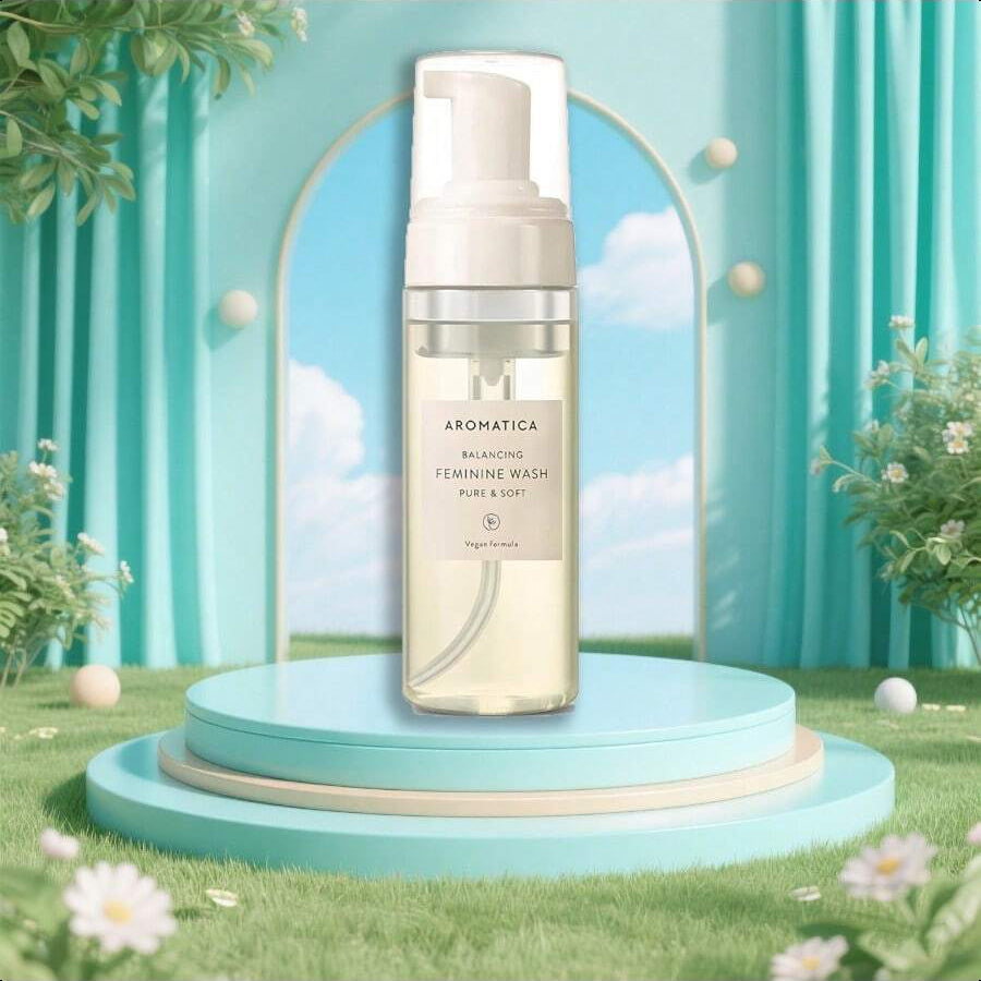 Aromatica Pure And Soft Feminine Foaming Wash 170ml/5.74 Oz | Vegan, PH-Balanced, Natural Ingredients, Unscented