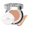 2aN Gleaming Tension Cushion Foundation Pact 0.45 oz, Korean Cushion Foundation Makeup, Lightweight & Buildable Coverage with Ceramides and Centella Asiatica
