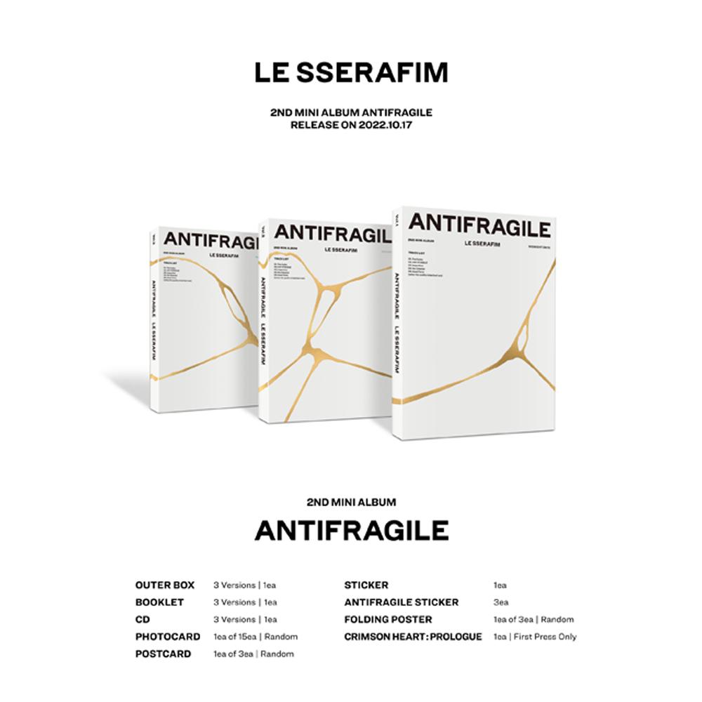 LE SSERAFIM 2nd Mini Album [ANTIFRAGILE] Incl. Synnara Gift