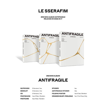 LE SSERAFIM 2nd Mini Album [ANTIFRAGILE] Incl. Synnara Gift