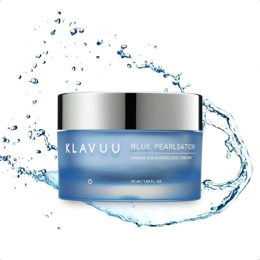KLAVUU BLUE PEARLSATION MARINE AQUA ENRICHED CREAM 50ml/1.69 Oz  - Hypoallergenic Deep Moisturizer With Apple Water For Nourished
