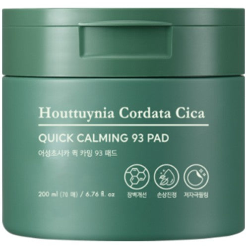 [TONYMOLY] Houttuynia Cordata Cica Quick Calming 93 Pad, 70psc, 200ml