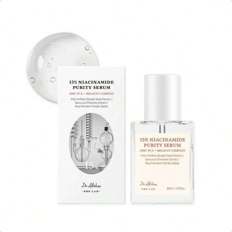 Dr. Althea 15% Niacinamide Purity Serum - 15% Niacinamide Included(30ml),Overall Skintone And Texture Improvement, Pore Care, Serum Control With Zinc. Vegan Formula, Korean Skincare