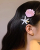 Show Mind - Shell / Starfish Faux Pearl Resin Hair Clip