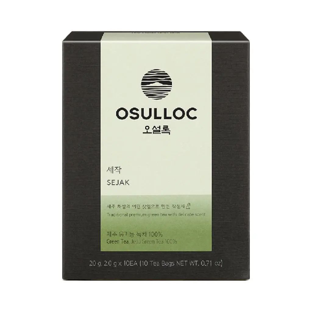 OSULLOC SEJAK Jeju Organic Green Tea 2g×10 Tea Bags 20g