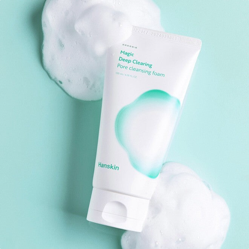 Hanskin Magic Deep Clearing Pore Cleansing Foam Facial Cleanser for Blackheads