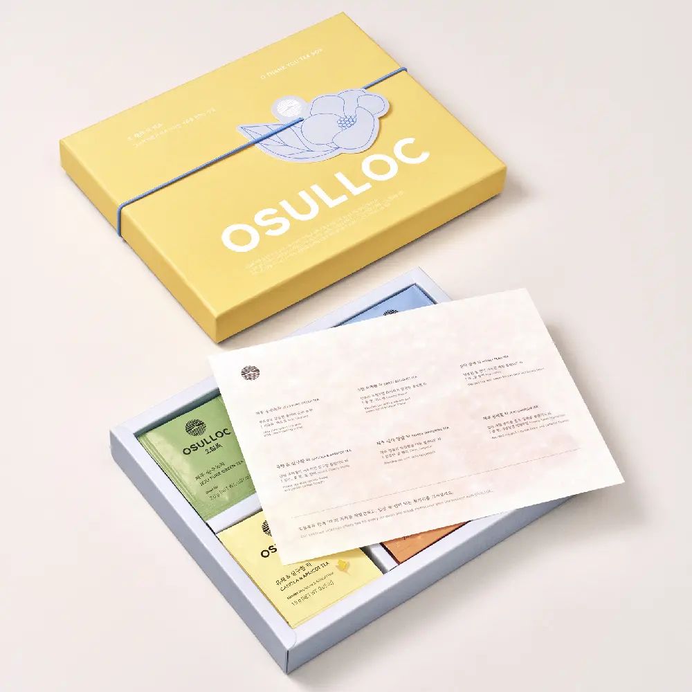 OSULLOC O Thank You Tea Box, 6 Flavors 12 Tea Bags, Jeju Assorted Tea Gift Set