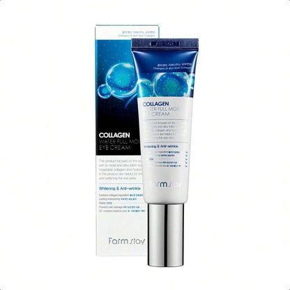 Farmstay Collagen Water Full Moist Eye Cream - Under Eye Cream For Wrinkles And Fine Lines - Fights Dark Circles - Collagen For Skin - 1.69 Oz 50ml