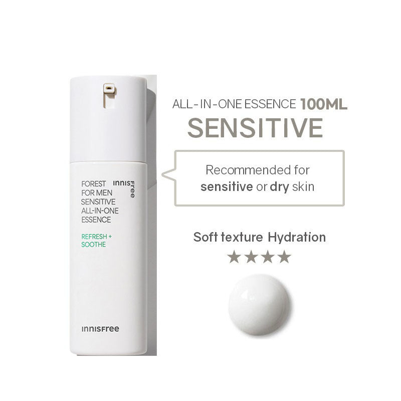 [100% Original] Innisfree Forest For Men Series (All-In-One Essence & Shaving Foam Cleanser & Fresh Skin & Fresh Lotion)