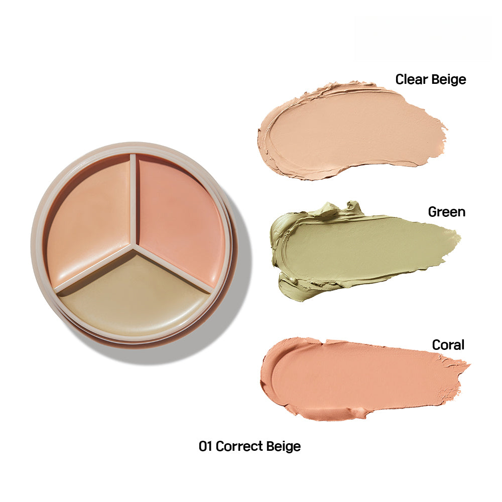 the SAEM Cover Perfection Triple Pot Concealer 4 colors