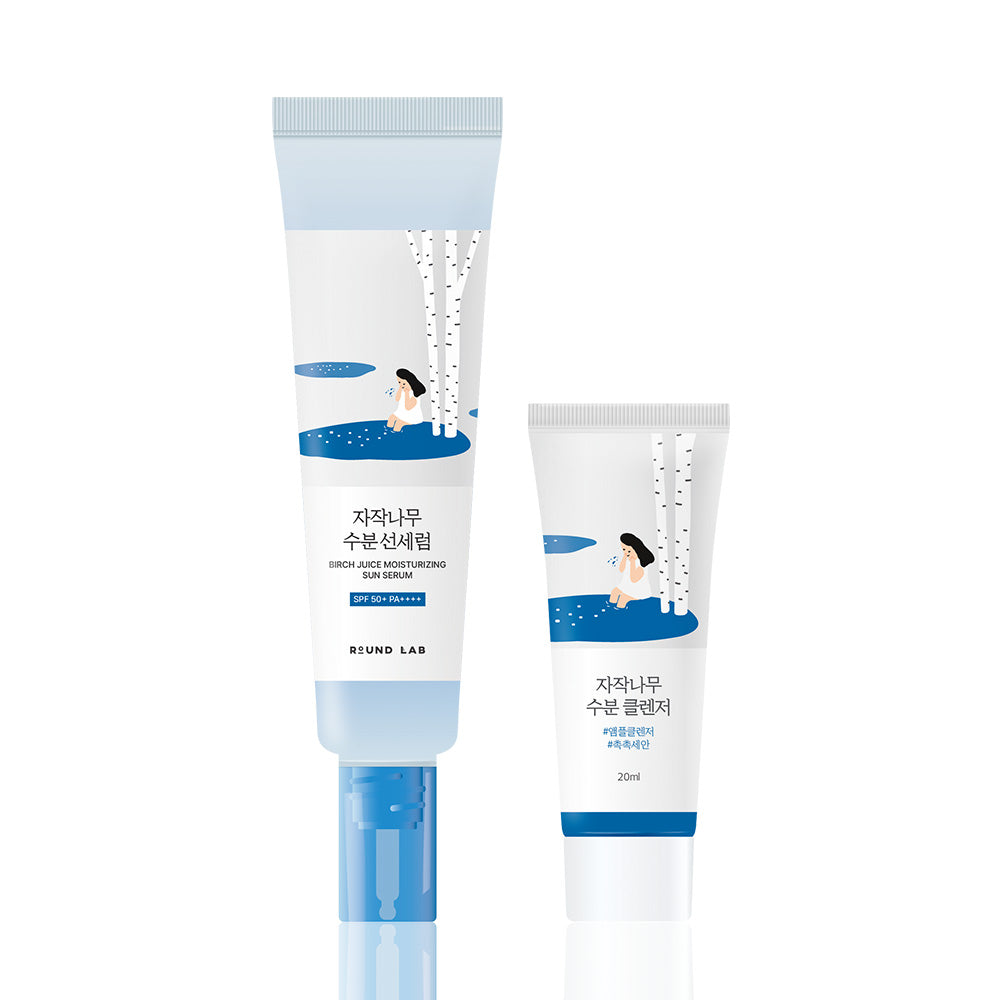 ROUND LAB Birch Juice Moisturizing Sun Serum SPF50 50ml+sun cream 20ml