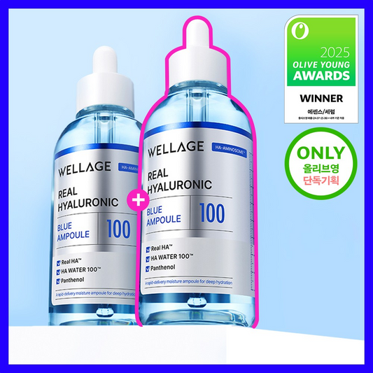WELLAGE Real Hyaluronic Blue Ampoule 75ml*2