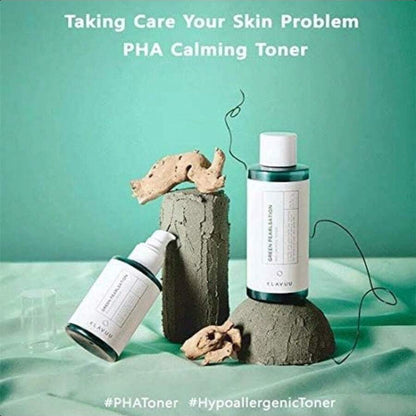KLAVUU Green Pearlsation Pha Calming Toner 200ml/6.76 Oz | Infused With Gentle Pha (Polyhydroxy Acid) And Soothing Green Tea Extracts