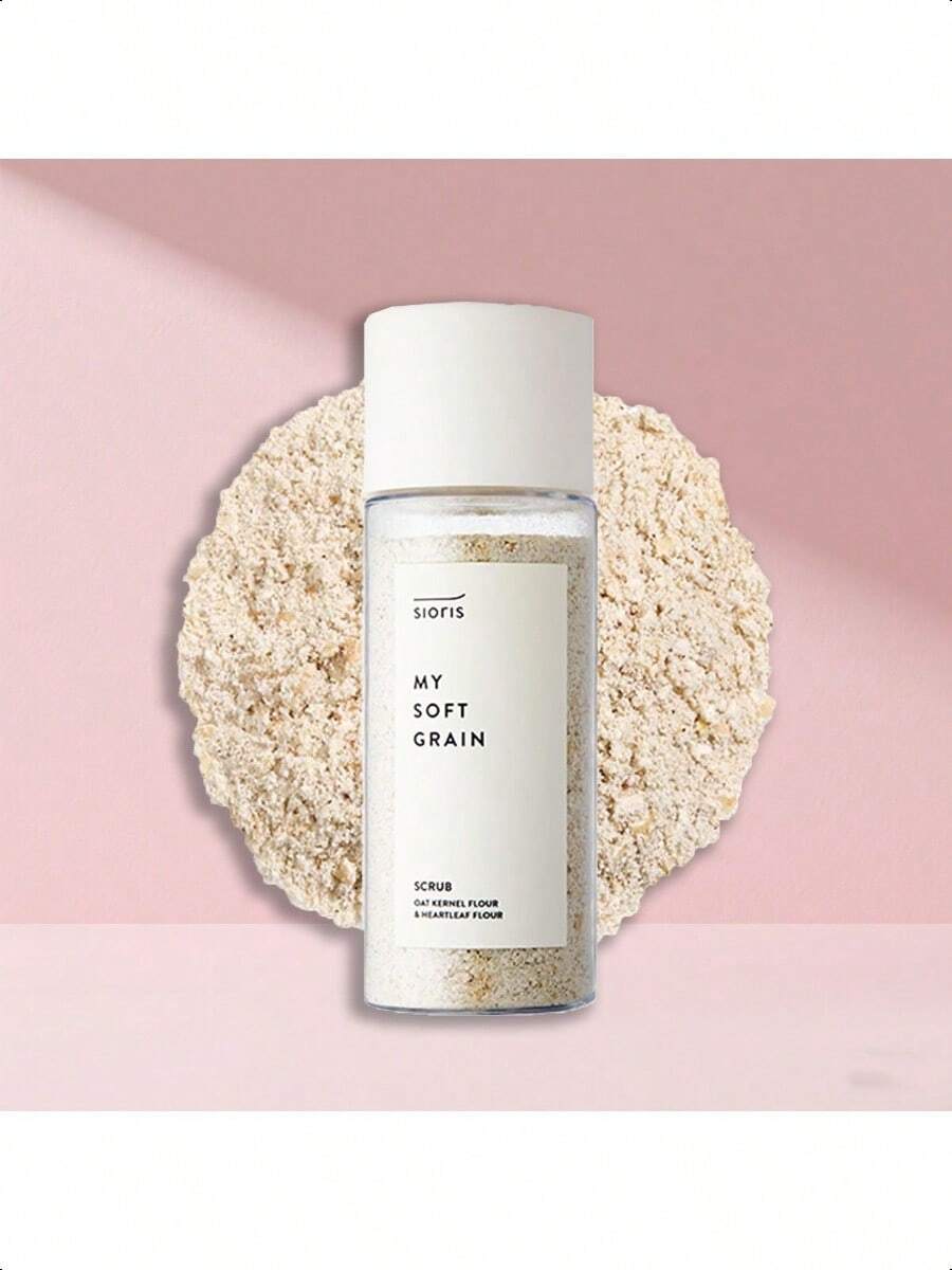 sioris My Soft Grain Scrub 45g/1.58 Oz Organic Oat Meal Powder Eliminate Impurities And Dirt From The Pores, Without Irritating The Skin