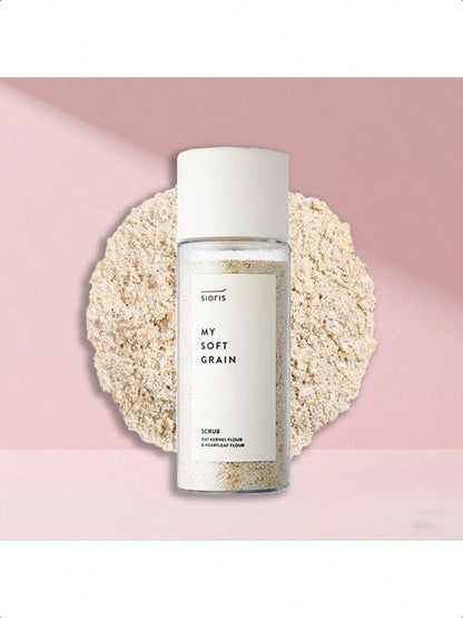 sioris My Soft Grain Scrub 45g/1.58 Oz Organic Oat Meal Powder Eliminate Impurities And Dirt From The Pores, Without Irritating The Skin
