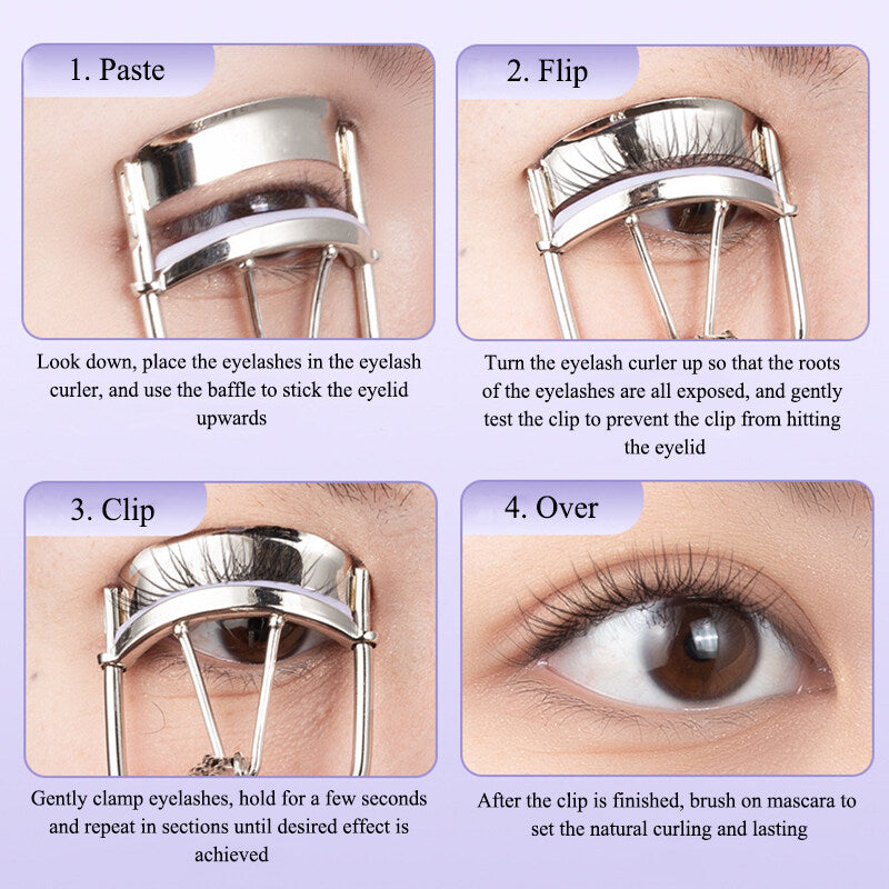 Inhak Long Lasting Fix Eyelash Curler Professional Folding False Eyelashes Auxiliary Curling Clip Makeup Tools