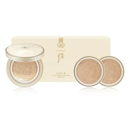 THE History of WHOO Gongjinhyang:Mi Luxury Golden Cushion No. 21 Set SPF50+PA+++(13g x 3)