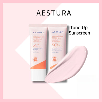 AESRURA derma uv365 red calming tone up sunscreen 40ml