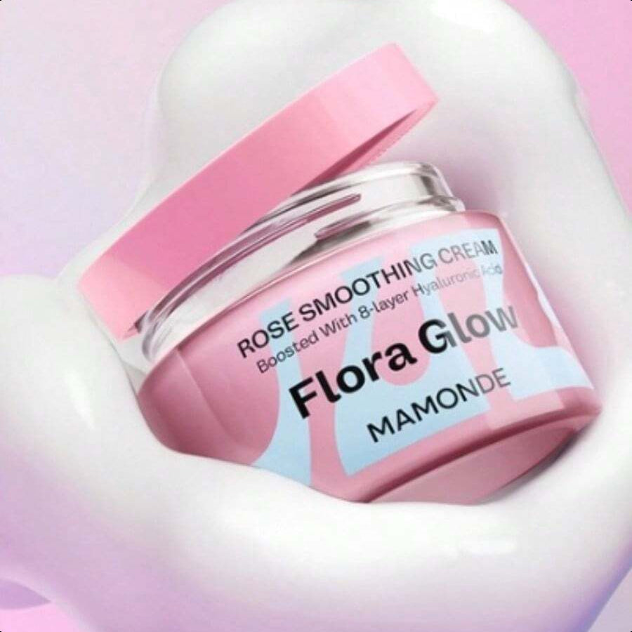 Mamonde Flora Glow Rose Smoothing Cream [50ml/1.69oz] - Illuminating Moisturizer With Damask Rose Extract
