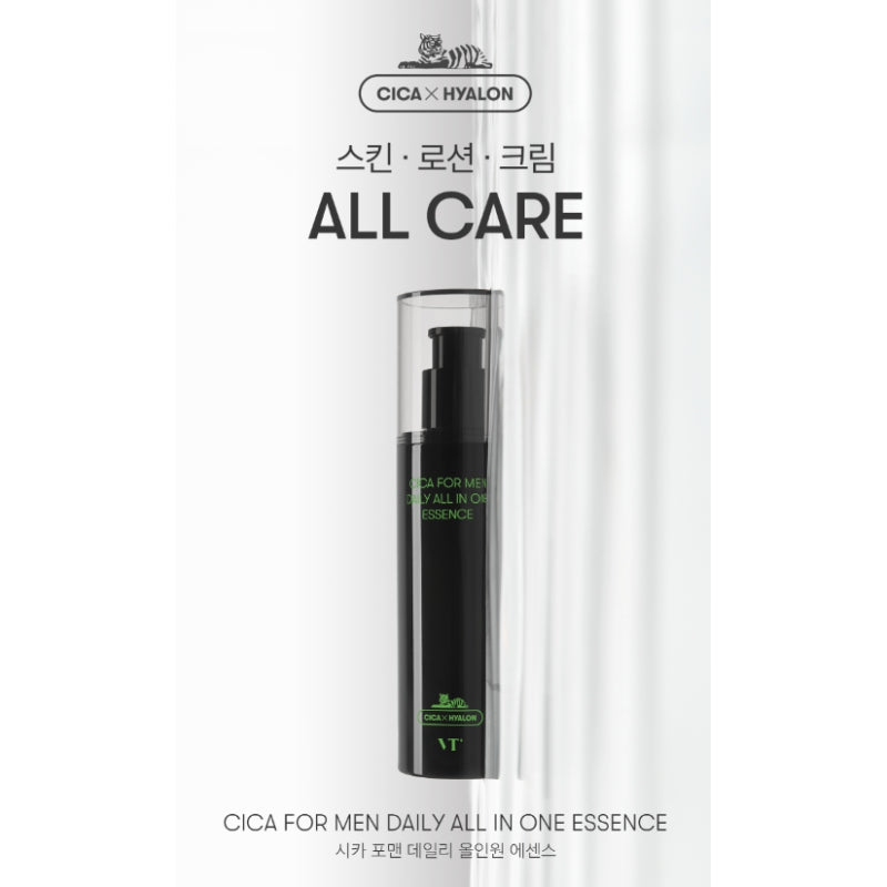 VT Cica For Men Daily All In One Essence 150ml Toner+Lotion+Cream K-Beauty