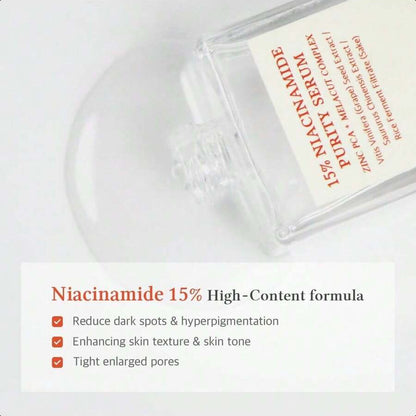 Dr. Althea 15% Niacinamide Purity Serum - 15% Niacinamide Included(30ml),Overall Skintone And Texture Improvement, Pore Care, Serum Control With Zinc. Vegan Formula, Korean Skincare