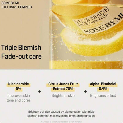 SOME BY MI Yuja Niacin Anti Blemish Cream - 2.02Oz, 60ml