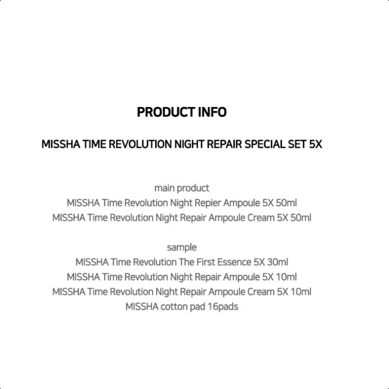 Missha Time Revolution Night Repair Special Set 5x 1Set