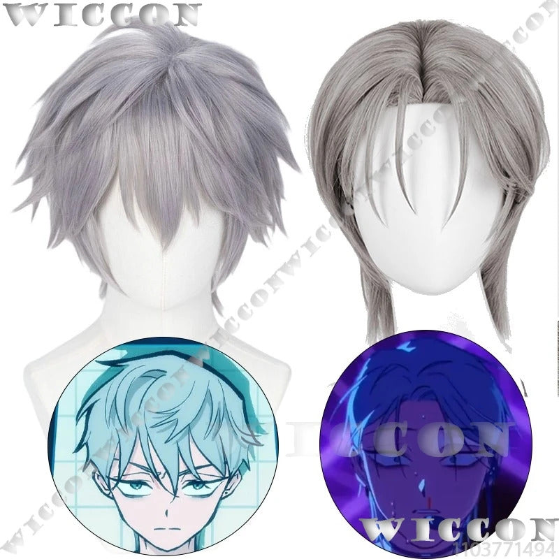 Till Anime Alien Stage Cosplay Prop New Wig Silver Grey Hair Men Stage Show Conmic-Con