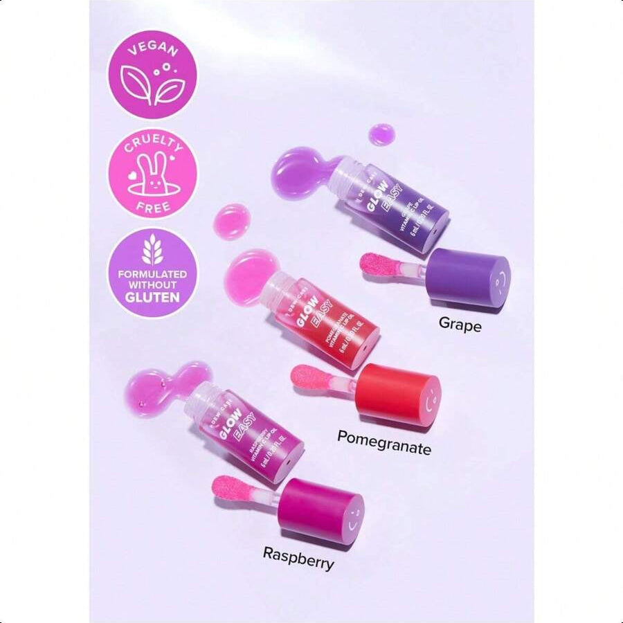 I Dew Care Lip Gloss - Glow Easy Raspberry 6ml/20 Oz | Jojoba Seed Oil, Vitamin C