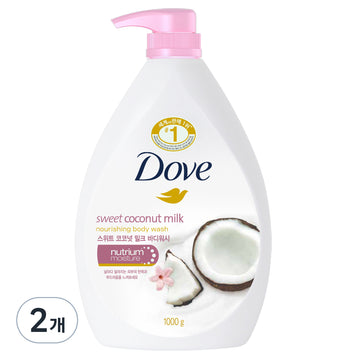 Dove sweet coconut milk body shower 1000g × 2 pcs