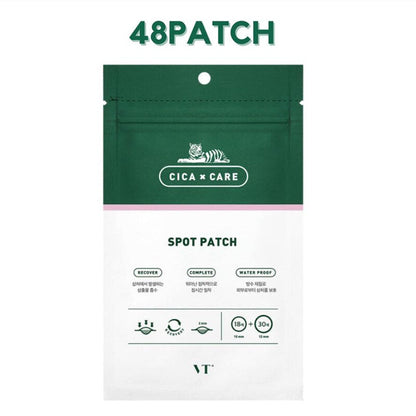 VT Cica Spot Pimple Patch(48 patches) Acne Care |Pro Cica Centella Asiatica Tiger Clear Spot Patch(48+18 patches)