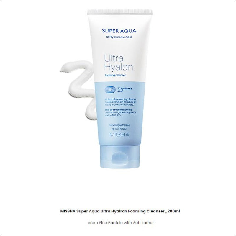[MISSHA] Super Aqua Ultra Hyalon Foaming Cleanser 200ml