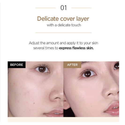 [100% Original] JUNG SAEM MOOL Skin Nuder Cover Layer Cushion (Refill included) (SPF50+ / PA+++) JUNGSAEMMOOL