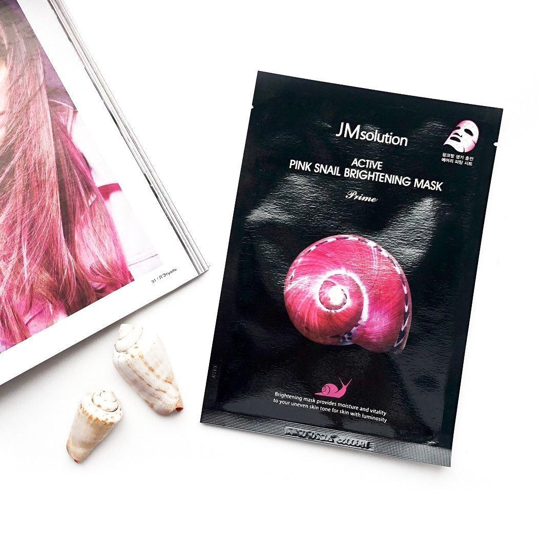 JMsolution Active Pink Snail Brigtening Mask (10 Sheets/ Box)