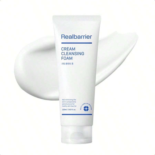 Real Barrier Cream Cleansing Foam | Sulfate-Free Amino Acid Moisturizing Face Cleanser |4.05 Fl Oz (120ml)