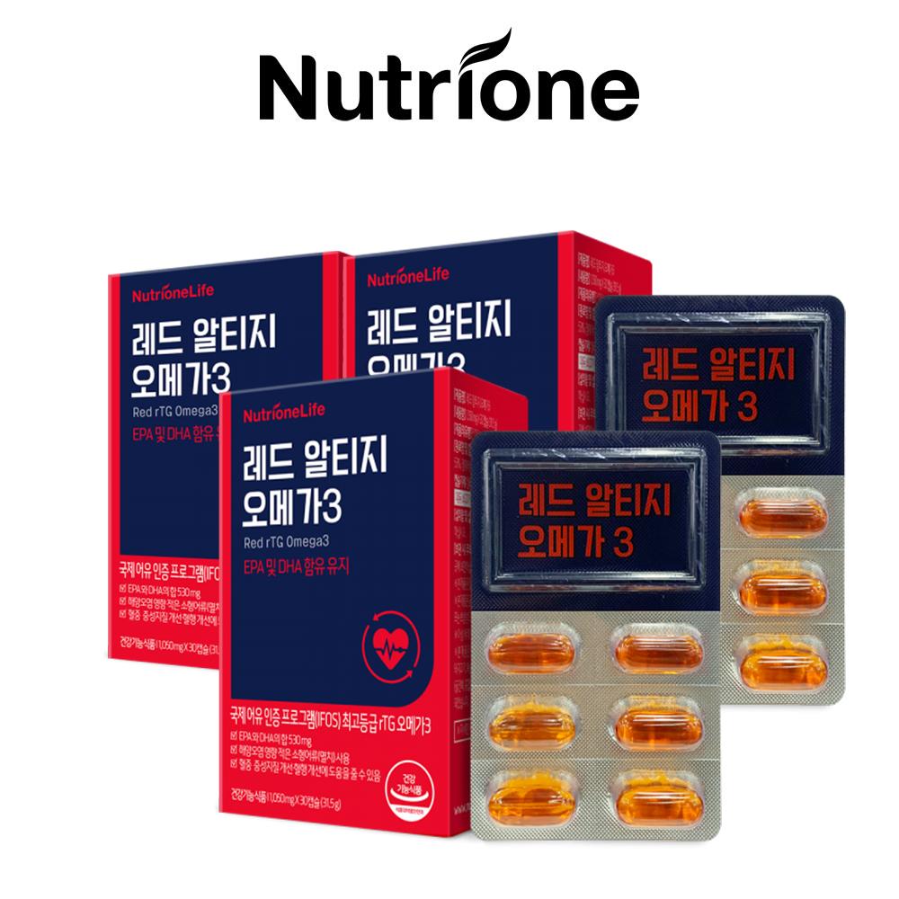 NUTRIONE Red RTG Omega 3 (1,050mg * 30ea/1 box)