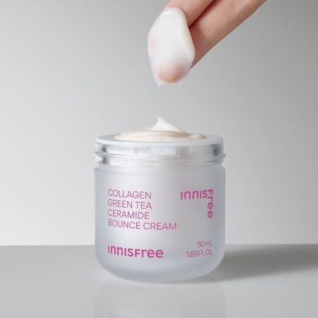 INNISFREE Collagen Peptide Firming Ampoule Cream/ Collagen Green Tea Ceramide Bounce Cream